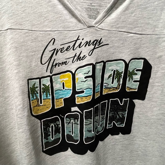 Stranger Things Upside Down Football Tee 0 12 0x Large Shirt Torrid Oatmeal - Picture 9 of 13